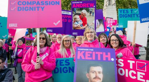 Assisted Dying Bill demonstration ahead of Parliament debate