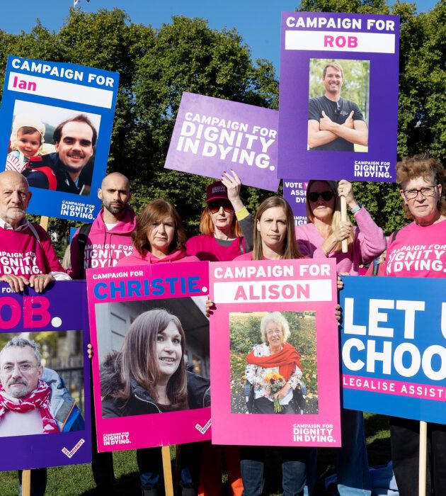 Photo of Eric Angus & Liz Smyth, key campaigner for Hertfordshire
